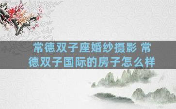常德双子座婚纱摄影 常德双子国际的房子怎么样